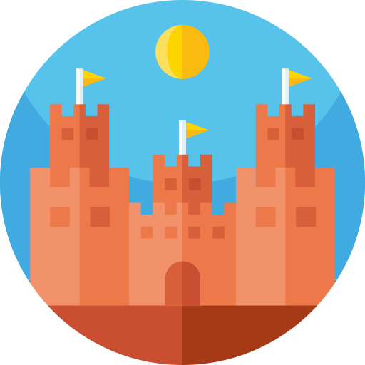 zamek z piasku Geometric Flat Circular Flat ikona