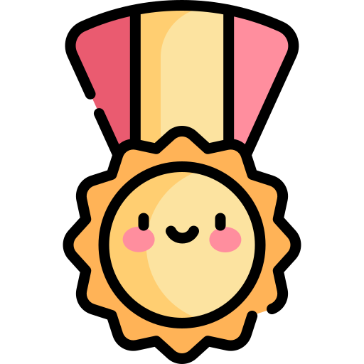 medaille Kawaii Lineal color icon
