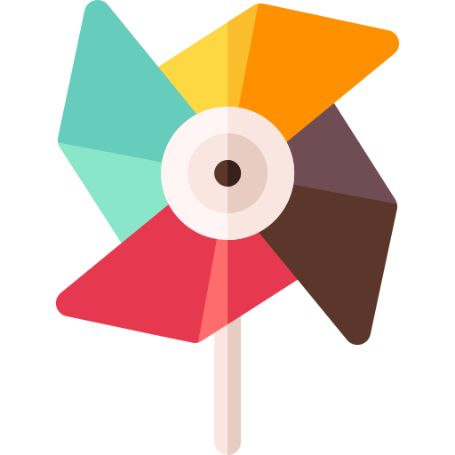 pinwheel Basic Rounded Flat icoon