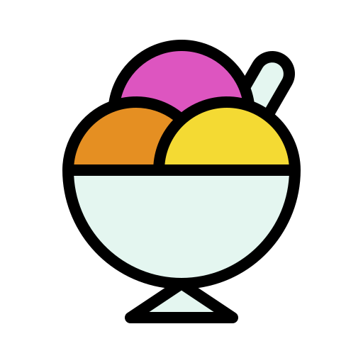 copa de helado Generic Outline Color icono