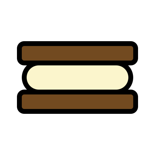 sandwich de helado Generic Outline Color icono