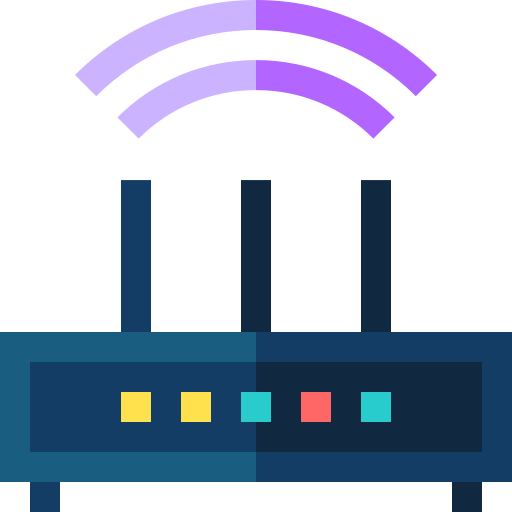 router Basic Straight Flat icoon