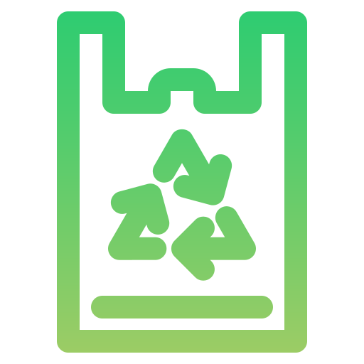 bolsa de plástico reciclado Generic Gradient icono