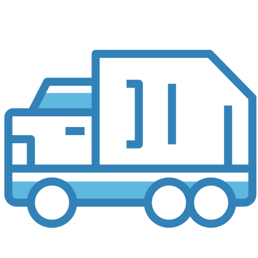 Trash truck Generic Blue icon