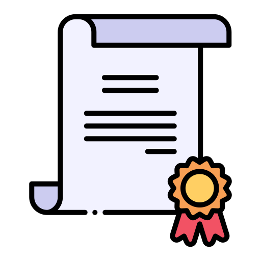 Certificate Generic Outline Color icon