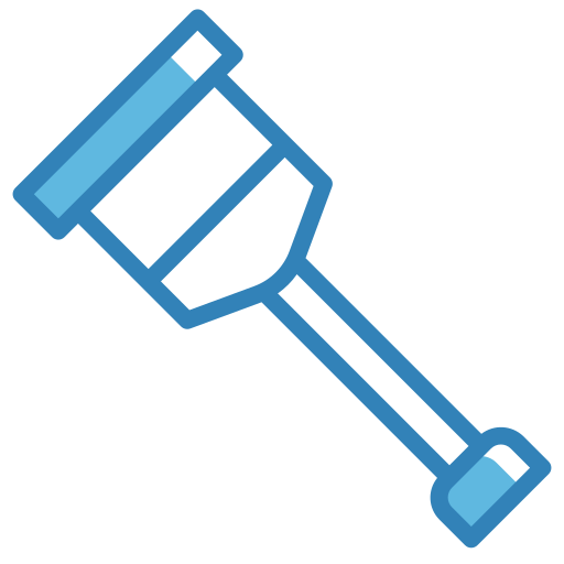 Crutches Generic Blue icon