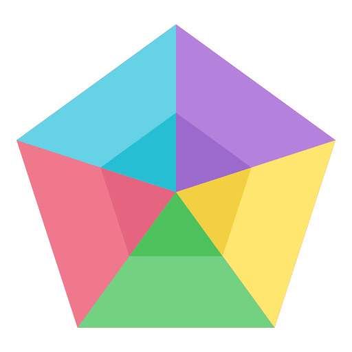 vijfhoeken Generic Flat icoon
