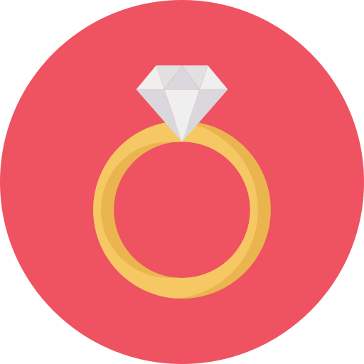 anillo de diamantes Dinosoft Circular icono