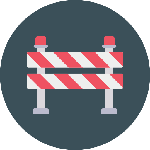 barrera de tráfico Dinosoft Circular icono