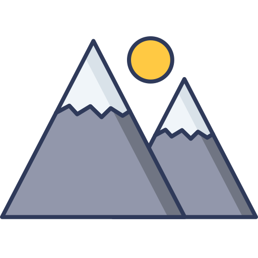 Mountains Dinosoft Lineal Color icon