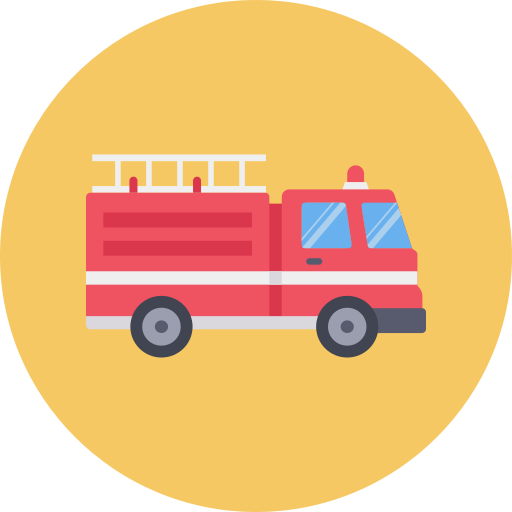 Fire truck Dinosoft Circular icon