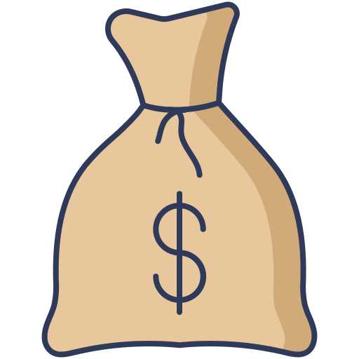 bolsa de dinero Dinosoft Lineal Color icono