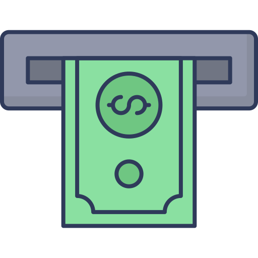 Dollar note Dinosoft Lineal Color icon