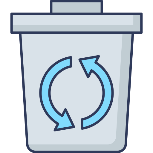 papelera de reciclaje Dinosoft Lineal Color icono