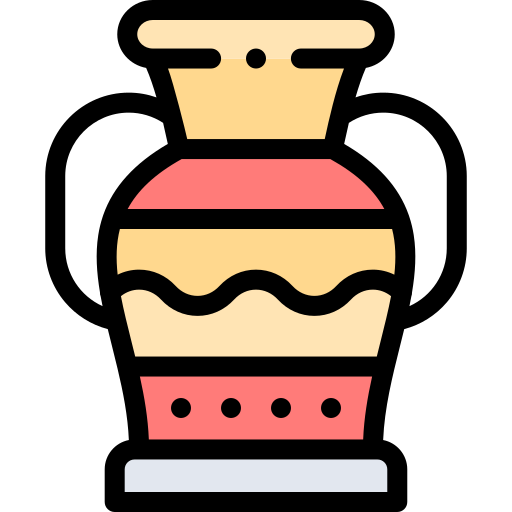 Vase Detailed Rounded Lineal color icon