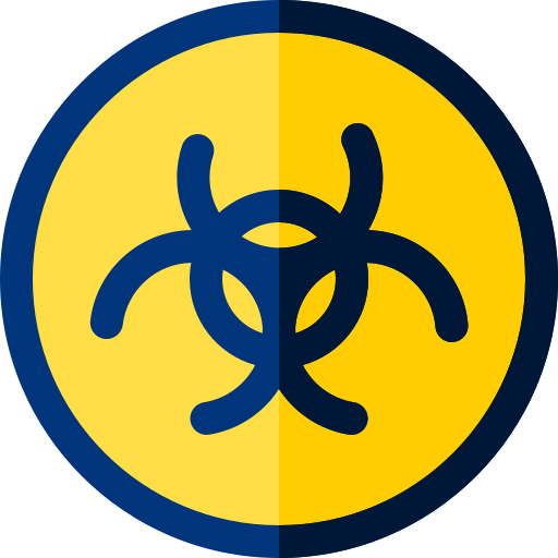 Biological hazard Basic Rounded Flat icon