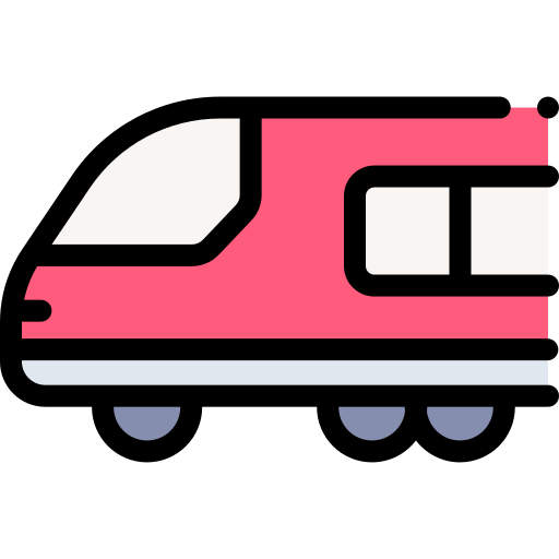 Train Detailed Rounded Lineal color icon