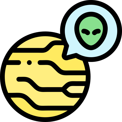 Planet Detailed Rounded Lineal color icon
