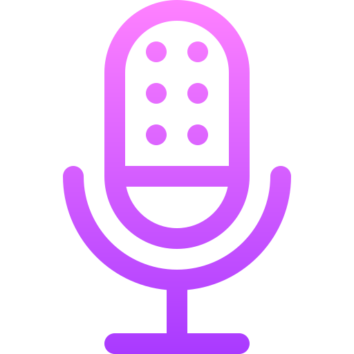 mikrofon Basic Gradient Lineal color icon