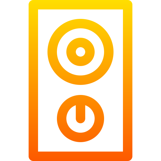 Loudspeaker Basic Gradient Lineal color icon