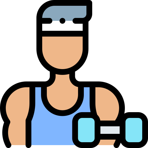 スポーツマン Detailed Rounded Lineal color icon