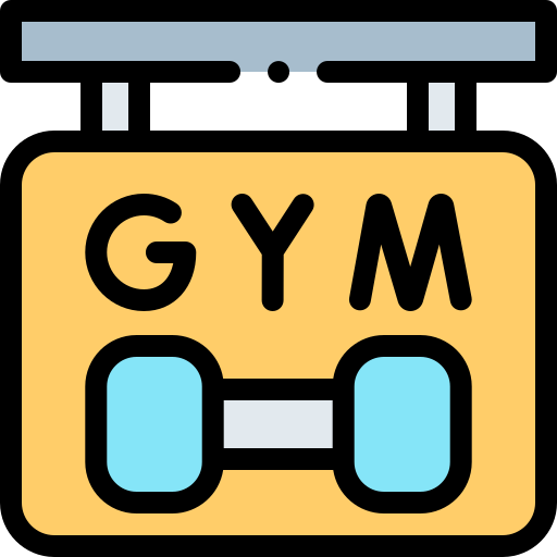 fitnessstudio Detailed Rounded Lineal color icon