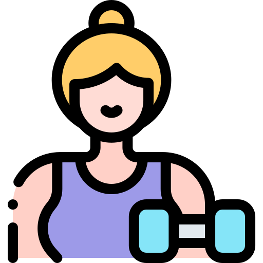 sportwoman Detailed Rounded Lineal color icon