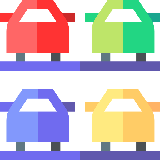 auto's Basic Straight Flat icoon