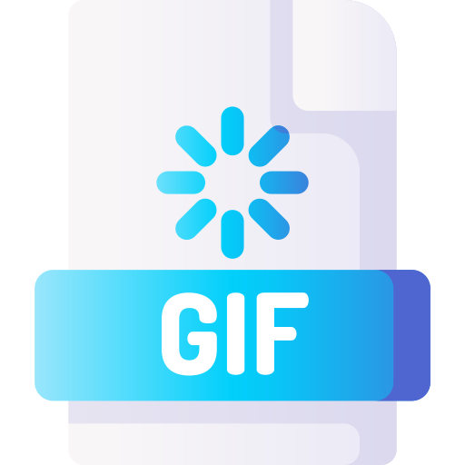 gif 3D Basic Gradient icon