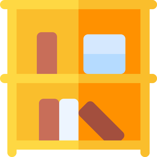 bücherregal Basic Rounded Flat icon