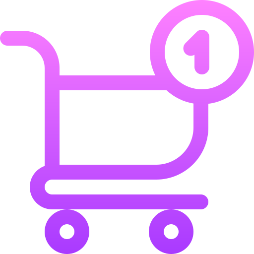 carrito de compras Basic Gradient Lineal color icono