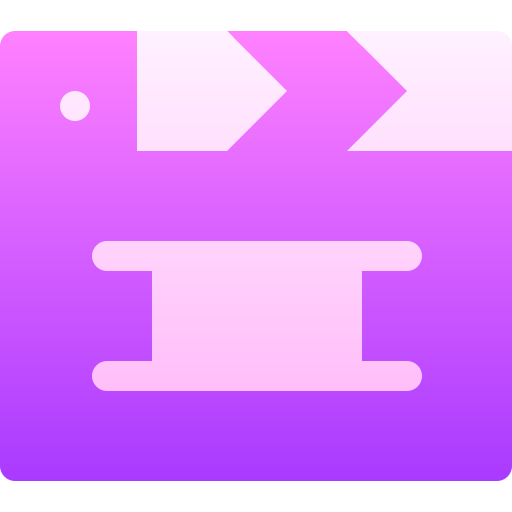 Clapperboard Basic Gradient Gradient icon