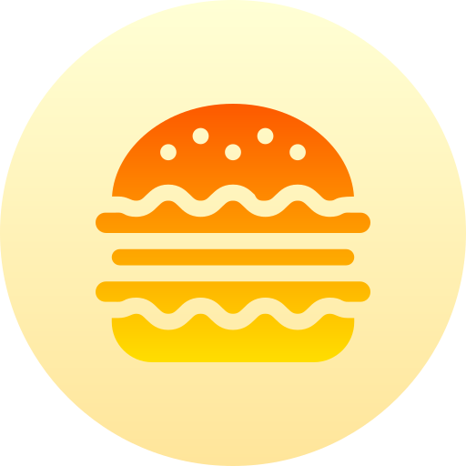 hamburger Basic Gradient Circular icoon