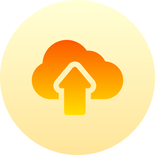 archiviazione cloud Basic Gradient Circular icona