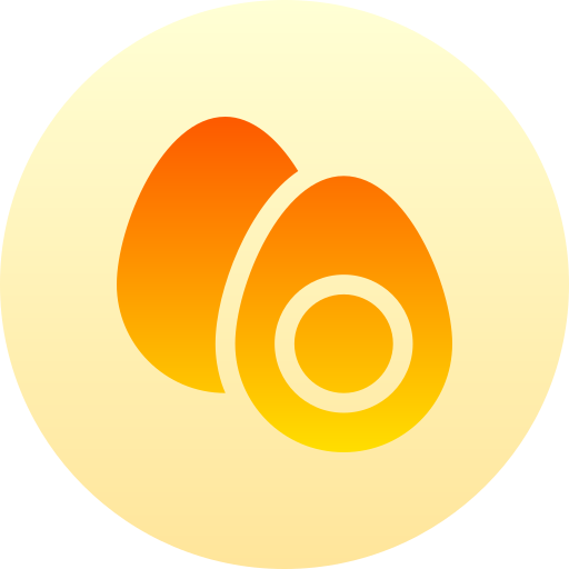 Boiled egg Basic Gradient Circular icon