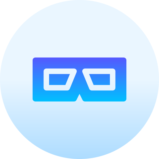 3d 안경 Basic Gradient Circular icon