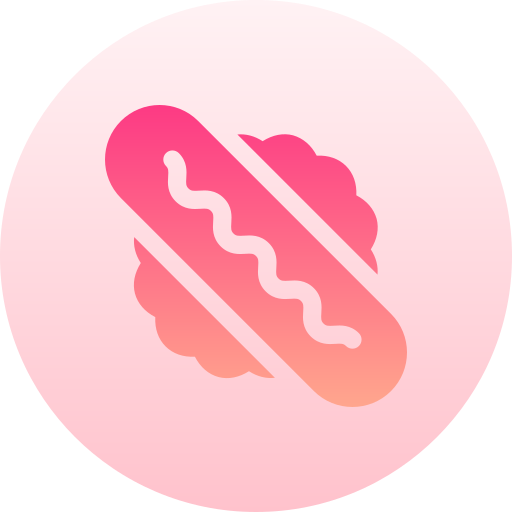 hotdog Basic Gradient Circular icoon