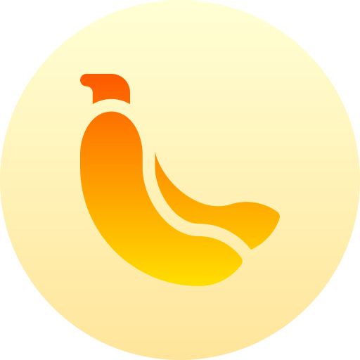 bananen Basic Gradient Circular icoon