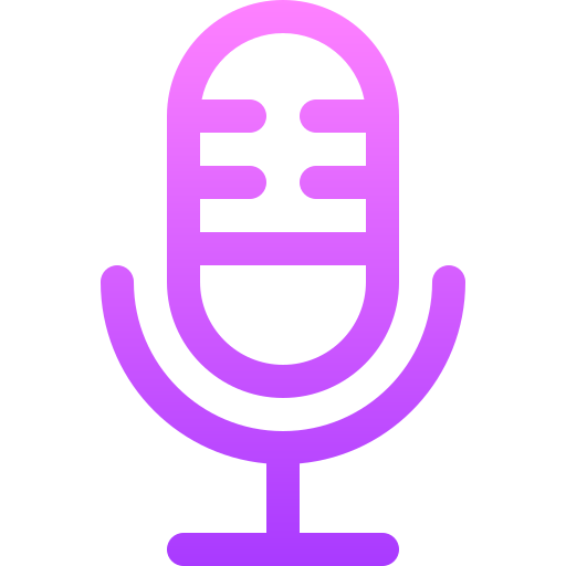 mikrofon Basic Gradient Lineal color icon