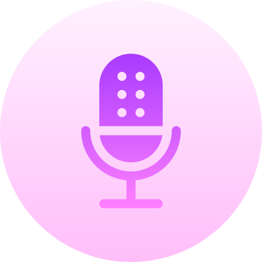 mikrofon Basic Gradient Circular ikona