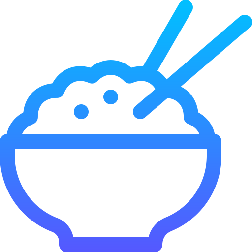Rice bowl Basic Gradient Lineal color icon