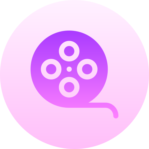 filmstrip Basic Gradient Circular icoon