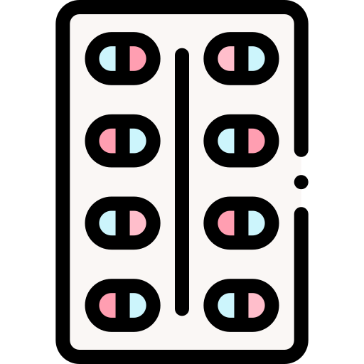 Contraceptive pills Detailed Rounded Lineal color icon
