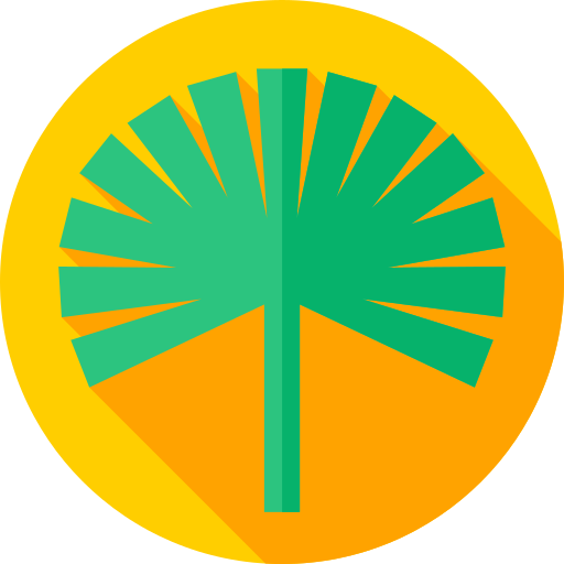 palm Flat Circular Flat icoon