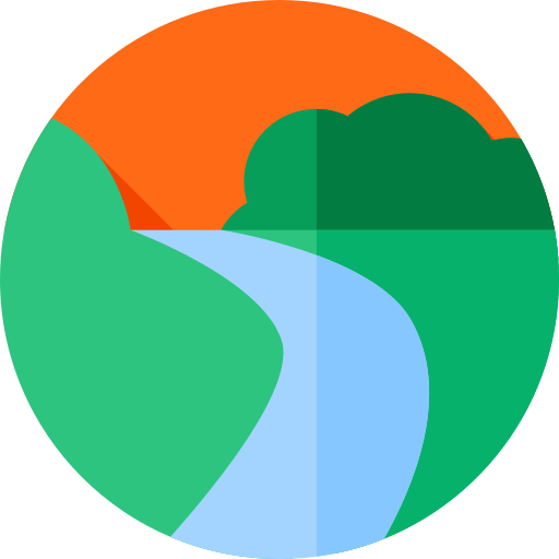 River Flat Circular Flat icon