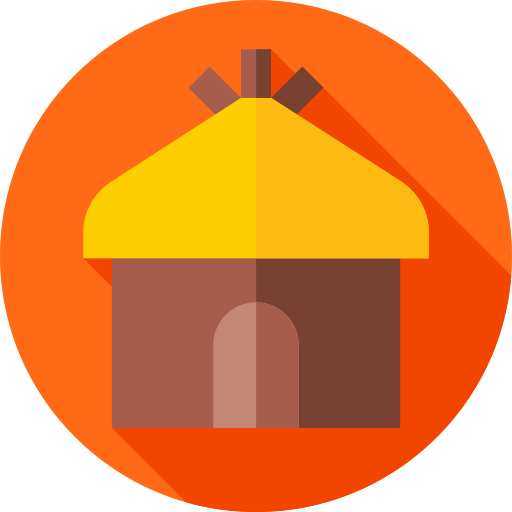 hut Flat Circular Flat icoon