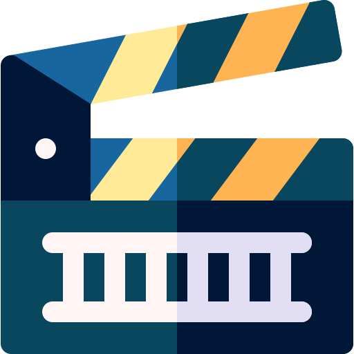 filmklapper Basic Rounded Flat icoon