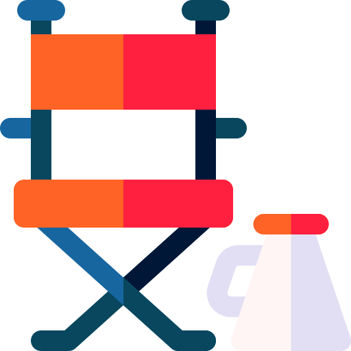 directeur stoel Basic Rounded Flat icoon