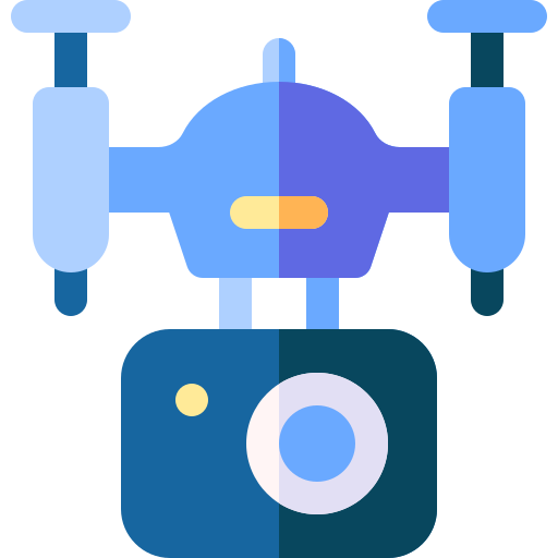 drone de cámara Basic Rounded Flat icono