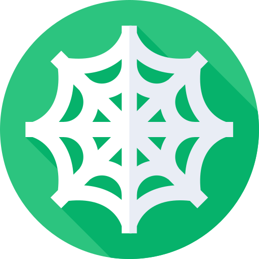 蜘蛛の巣 Flat Circular Flat icon